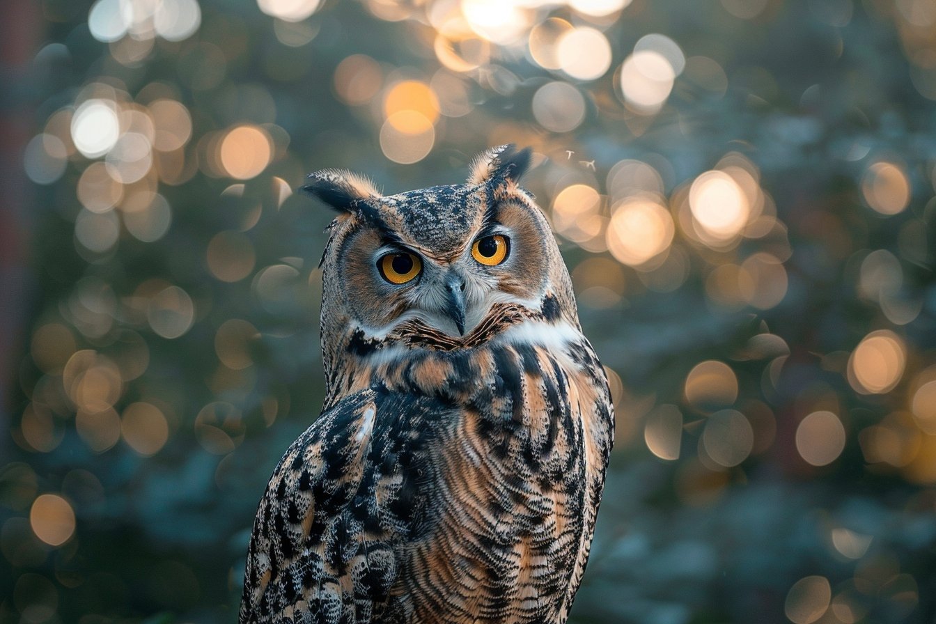 Le hibou savant et énigmatique, gardien des secrets de la nuit