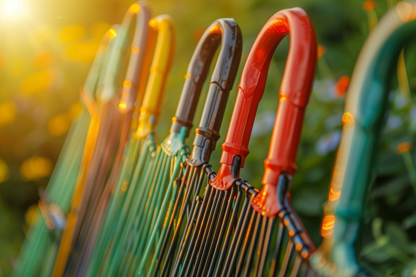 Les différents modèles de râteaux éventails en métal